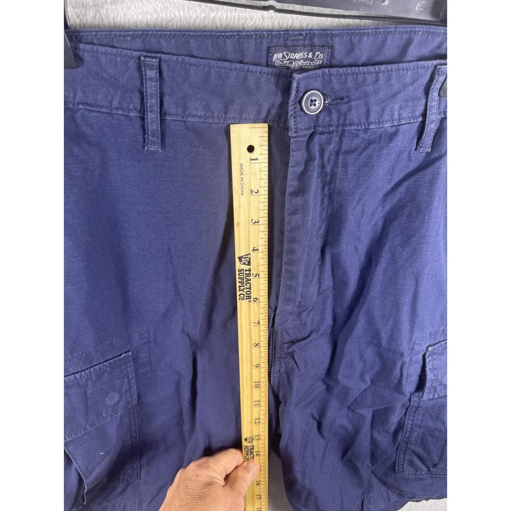 Levi's Shorts Mens 38‎ Blue Cargo Canvas Utility Pockets Casual Summer Outdoor